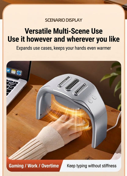 Foldable Desk Hand Warmer – 3-Level PTC Ceramic Heater for Keyboard & Mouse