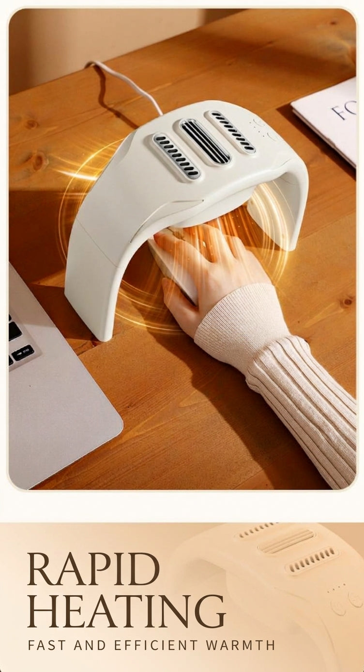 Foldable Desk Hand Warmer – 3-Level PTC Ceramic Heater for Keyboard & Mouse